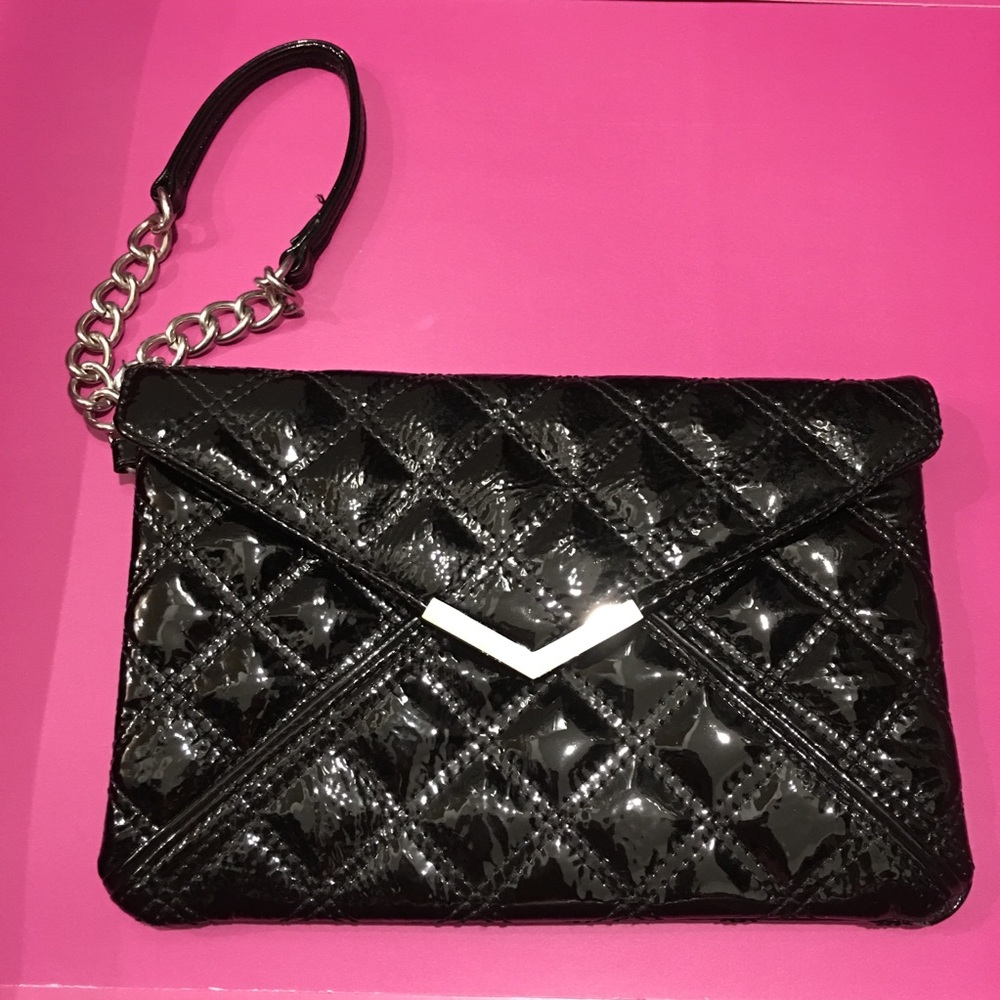 Express Black Quilted Pattern Clutch
